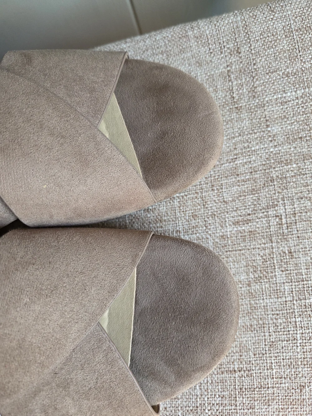 CL by Laundry Women's Taupe Suede Slingback Platform Heel